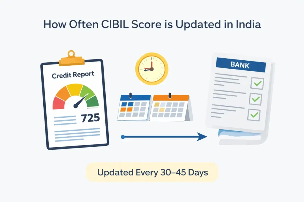 how often cibil score is updated in India credit report update cycle